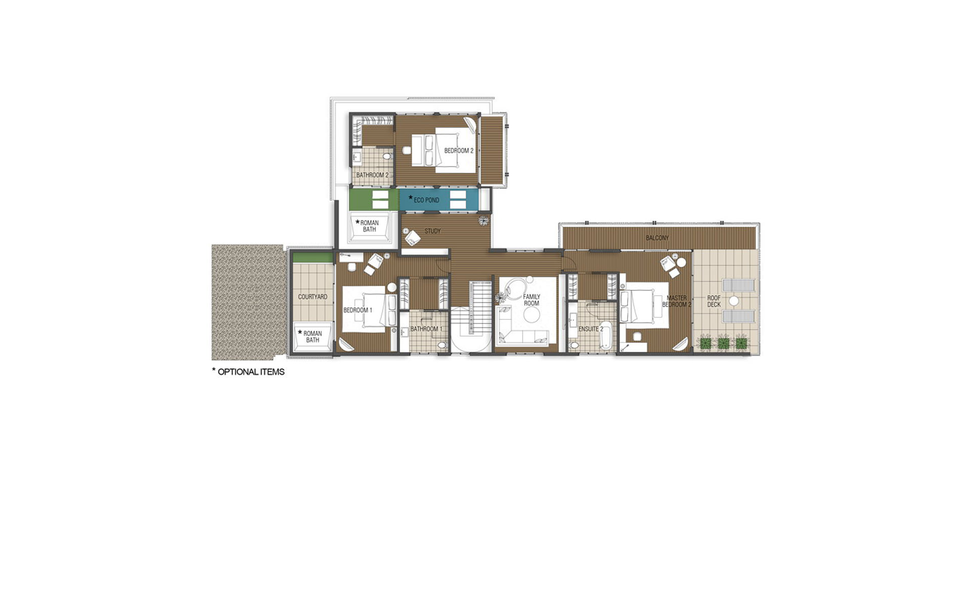 4 Bedroom Villa – Courtyard 2nd Storey